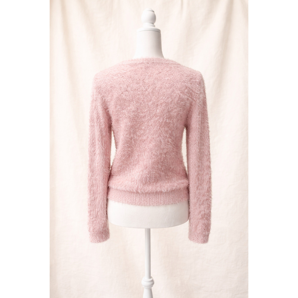 Wonder Nation Youth XL Swan Sweater Pink Fuzzy Graphic Soft Cozy Tween Cute - Picture 2 of 7